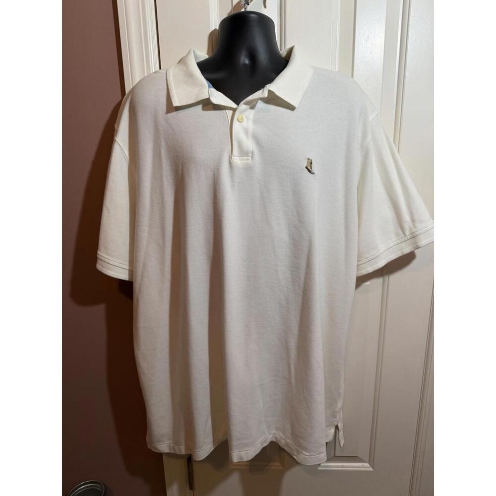 LL Bean Polo Shirt 100 Year Edition Mens XXL Boot Logo White